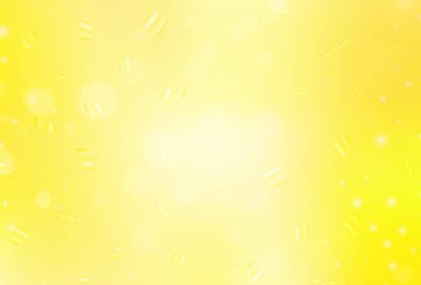 Açık sarı vektör arkaplan ve noktalar. Bulanık yağmur damlaları olan soyut bir çizim. Bir kartvizit için modern tasarım.