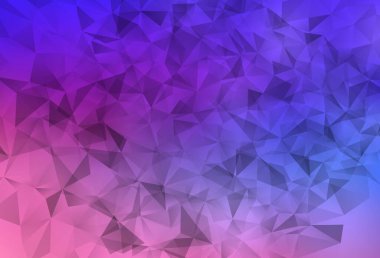 Açık Pembe, Mavi vektör çokgen arkaplan. Çokgen biçiminde, gradyan ile renkli çizimler. Cep telefonunun arka planının şablonu.