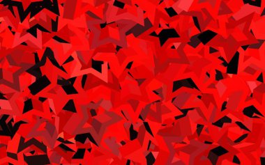 Koyu kırmızı vektör şablonu, kristaller, üçgenler. Soyut arkaplanda renkli eğimli üçgenler. Duvar kağıtları için zarif tasarım.