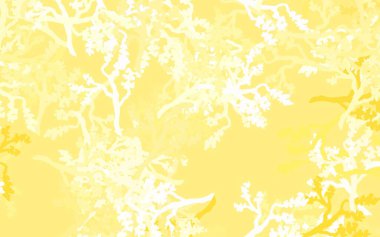 Açık sarı vektör karalama arkaplanı yapraklarla, dallarla. Beyaz arka planda gradyanı olan yapraklar ve dallar. İşiniz için yepyeni bir tasarım..