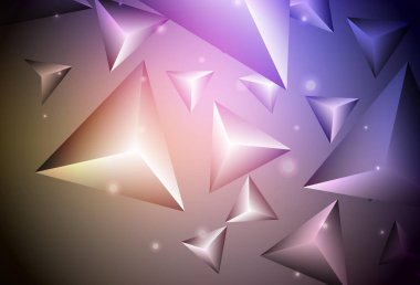 Koyu pembe, kırmızı vektör arkaplan, çizgiler, üçgenler. Soyut arkaplanda renkli eğimli üçgenler. Duvar kağıtları için zarif tasarım.