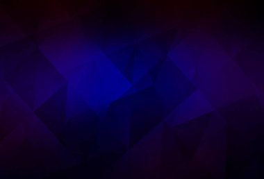 Koyu mavi, kırmızı vektör üçgen arkaplan. Üçgenli modern soyut çizim. Bir markanın arkaplanı için desen.