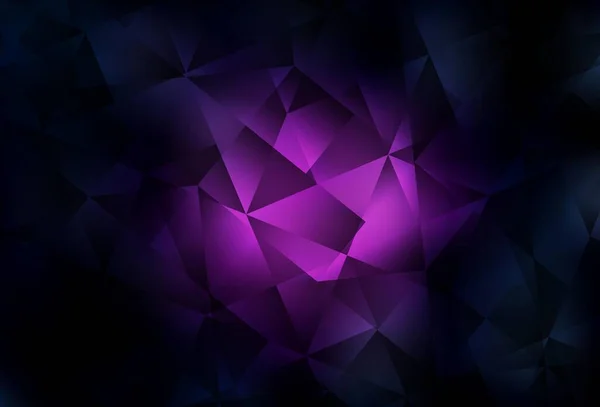 Donkerroze Vector Glanzende Driehoekige Achtergrond Glitter Abstracte Illustratie Met Een — Stockvector