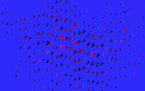 Donkerblauw Rode Vectorlay Out Met Lijnen Driehoeken Driehoeken Abstracte Achtergrond — Stockvector