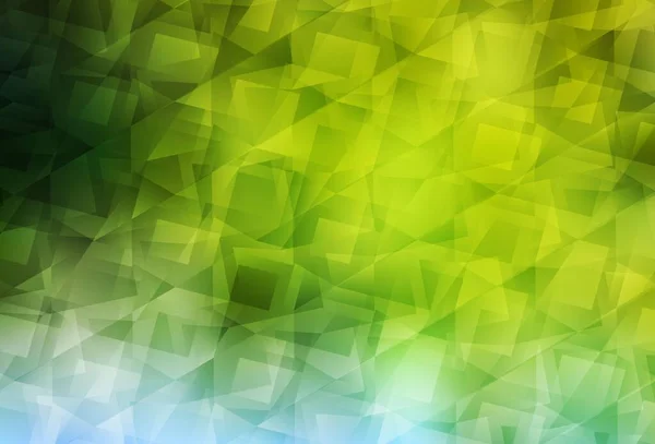 Modèle Polygonal Vectoriel Vert Clair Jaune Illustration Colorée Dans Style — Image vectorielle