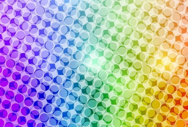 Leichte Mehrfarbige Vektorvorlage Mit Kreisen Unscharfe Blasen Auf Abstraktem Hintergrund — Stockvektor