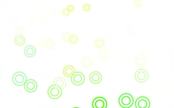 Светло Зеленый Желтый Векторный Фон Пузырями Размытый Декоративный Дизайн Абстрактном — стоковый вектор