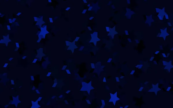 Agencement Vectoriel Bleu Foncé Avec Étoiles Brillantes Illustration Colorée Brillante — Image vectorielle