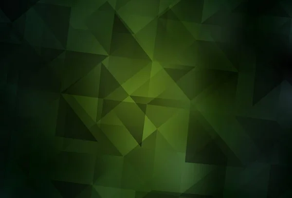 Σκούρο Πράσινο Διάνυσμα Αφηρημένο Πολυγωνικό Μοτίβο Λαμπερή Πολύχρωμη Απεικόνιση Τρίγωνα — Διανυσματικό Αρχείο