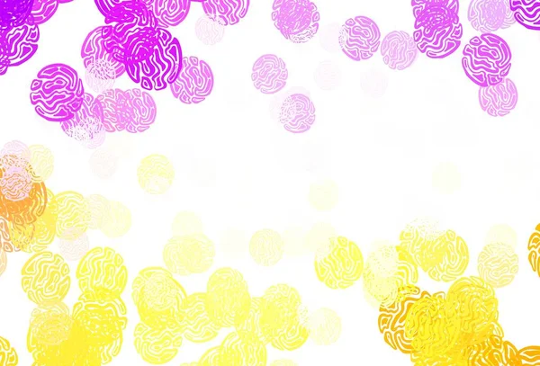 Světle Růžová Žlutý Vektorový Vzor Náhodnými Tvary Moderní Abstraktní Ilustrace — Stockový vektor