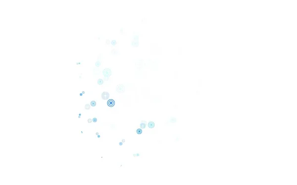 Hellblaue Vektorschablone Mit Kreisen Illustration Mit Einer Reihe Leuchtender Farbenfroher — Stockvektor