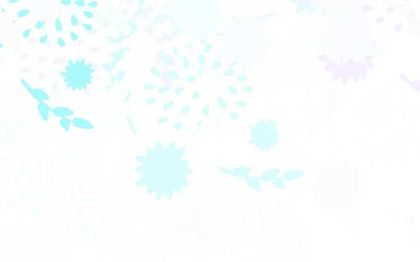 Hellrosa Blauer Vektorhintergrund Mit Blumen Rosen Bunte Illustration Mit Blumen — Stockvektor