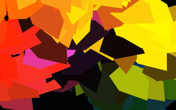 Sötét Multicolor Vektor Elrendezése Vonalak Háromszögek Illusztráció Színes Háromszögekkel Egyszerű — Stock Vector