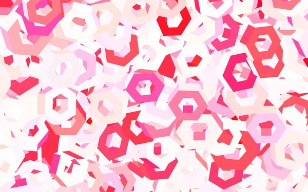 Plantilla Vectorial Light Pink Estilo Hexagonal Ilustración Hexágonos Colores Superficie — Archivo Imágenes Vectoriales