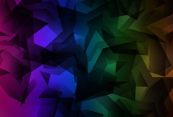 Тёмный Многоцветный Вектор Сияющий Треугольный Фон Блестящие Абстрактные Иллюстрации Элегантными — стоковый вектор