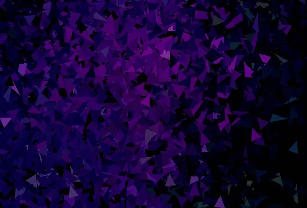 Dark Purple Vector Backdrop Lines Triangles Красивая Иллюстрация Треугольниками Стиле — стоковый вектор