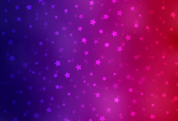 Mörk Lila Rosa Vektor Bakgrund Med Xmas Snöflingor Stjärnor Glitter — Stock vektor