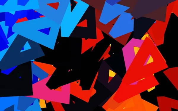 Mörkblå Röd Vektor Mall Med Kristaller Trianglar Modern Abstrakt Illustration — Stock vektor