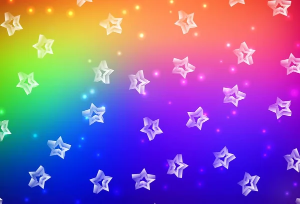 Dunkler Mehrfarbiger Vektorhintergrund Mit Farbigen Sternen Moderne Geometrische Abstrakte Illustration — Stockvektor