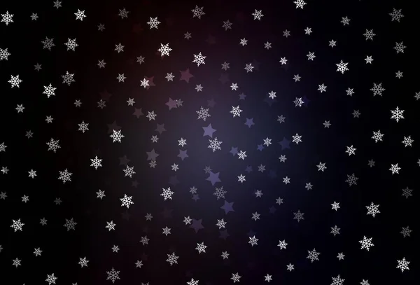 Dunkelgraue Vektorstruktur Mit Farbigen Schneeflocken Sternen Gradient Bunte Illustration Mit — Stockvektor
