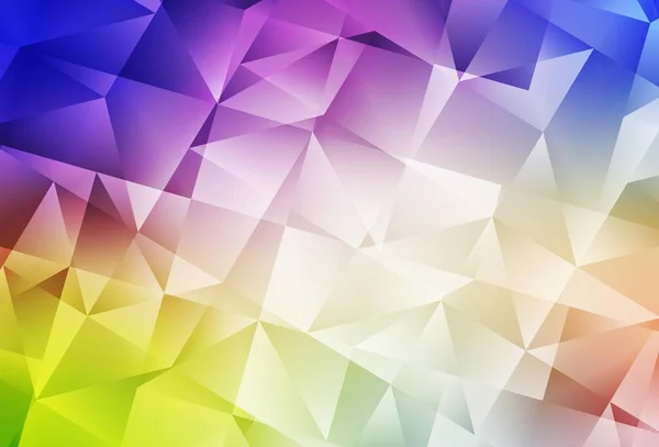 Leichtes Mehrfarbiges Vektorpolygonalmuster Geometrische Illustration Origami Stil Mit Farbverlauf Komplett — Stockvektor