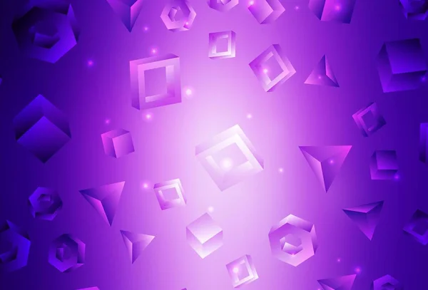 浅紫色 粉红矢量背景与三角形 摘要用彩色线条 方块进行摘要说明 壁纸精美的设计 — 图库矢量图片