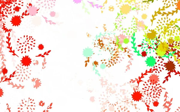 Light Multicolor Vektor Firka Sablon Virágok Rózsák Színes Illusztráció Virágok — Stock Vector