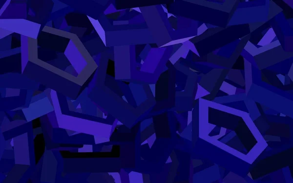 Fond Vectoriel Violet Foncé Avec Hexagones Illustration Abstraite Avec Hexagones — Image vectorielle