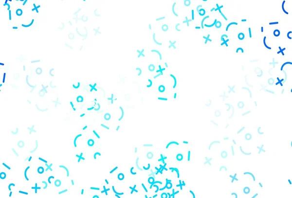 Светлый Векторный Фон Элементами Математики Цветные Математические Знаки Градиентом Белом — стоковый вектор