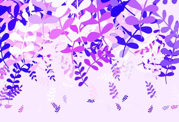 Hellviolett Rosa Vektor Eleganter Hintergrund Mit Blättern Brandneue Farbige Illustration — Stockvektor