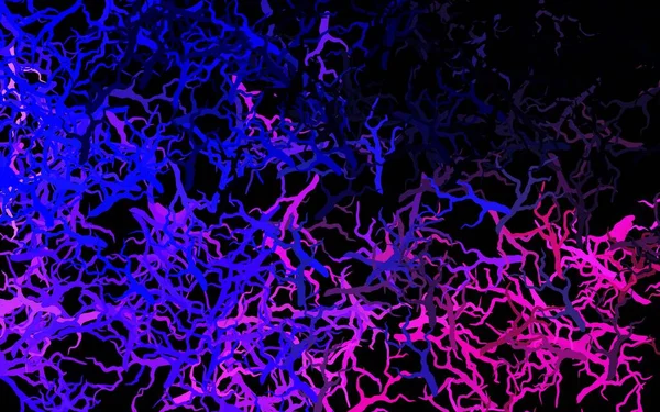 Темно Рожевий Синій Вектор Природний Візерунок Гілками Листям Сучасна Абстрактна — стоковий вектор