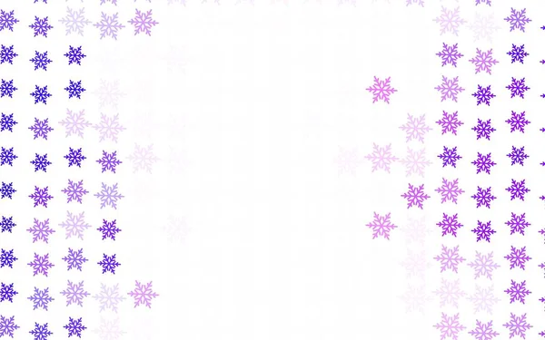 Світло Фіолетовий Векторний Шаблон Крижаними Сніжинками Зірками Сучасна Геометрична Абстрактна — стоковий вектор