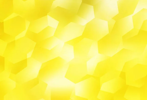 Fond Vectoriel Jaune Clair Avec Hexagones Design Dans Style Abstrait — Image vectorielle
