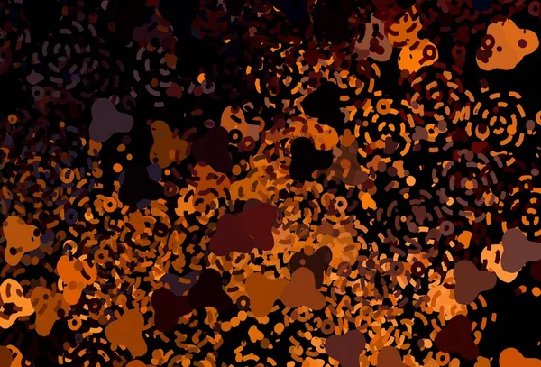 Dunkelorange Vektorhintergrund Mit Abstrakten Formen Einfache Farbenfrohe Illustration Mit Abstrakten — Stockvektor