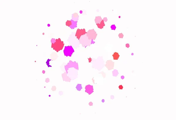 Light Pink Červené Vektorové Pozadí Abstraktními Tvary Barevné Chaotické Formy — Stockový vektor