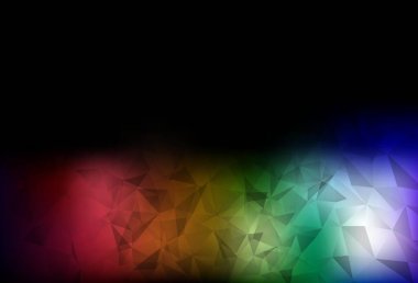 Karanlık çok renkli vektör düşük poli doku. Üçgenler ile renkli soyut resimde. Web siteniz için köşeli tasarım.