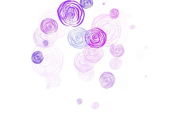 Açık Mor vektör soyut arkaplan ve güller. Beyaz arka planda çiçeklerin dekoratif tasarımı. İş tasarımınız için yepyeni bir tarz.