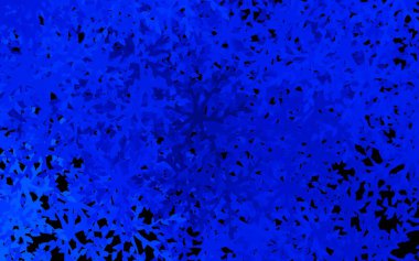 Koyu mavi vektör çizimi, çiçekli, yapraklı. Yapraklı, çiçekli, karalama tarzında renkli çizimler. Web sitesi yöneticileri ve tasarımları için desen.