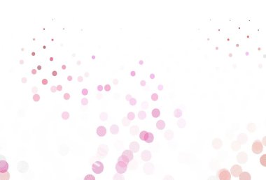 Dairesel açık pembe vektör şablonu. Parlak renkli soyut çemberlerin olduğu bir resim. İş ilanınız için tasarım.