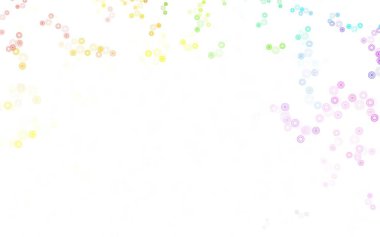 Çember şekilli ışık çok renkli vektör düzeni. Doğa tarzında bulanık halkaları olan güzel renkli çizimler. İş ilanınız için tasarım.