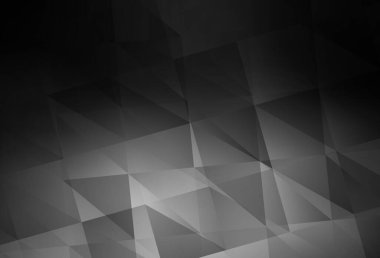 Koyu gri vektör eğimli üçgenler. Origami tarzında gradyan ile geometrik çizim. Broşürünüz için yepyeni bir tasarım..