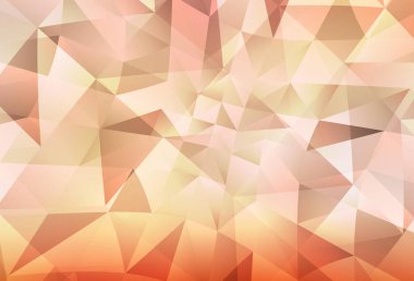 Açık kırmızı vektör üçgen arkaplan parlıyor. Çokgen biçiminde, gradyan ile renkli çizimler. Pankartın için tamamen yeni bir şablon.