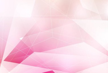 Açık pembe, üçgenli sarı vektör arkaplan. Üçgenli soyut gradyan çizimi. İşiniz için en iyi akıllı tasarım.