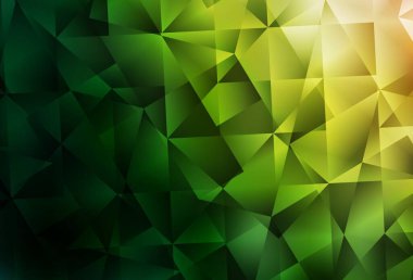 Koyu yeşil, kırmızı vektör eğimli üçgen dokusu. Soyut ve üçgenli renkli çizimler. Pankartın için tamamen yeni bir şablon.