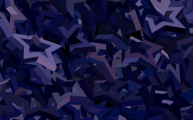 Küçük ve büyük yıldızlı koyu mor vektör arkaplan. Bulanık arkaplanda gradyanı olan yıldızlar. Reklamınız, posteriniz, afişiniz için en iyi tasarım.