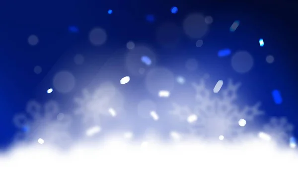 Темно Синий Вектор Искушают Ледяными Снежинками Декоративная Сияющая Иллюстрация Снегом — стоковый вектор