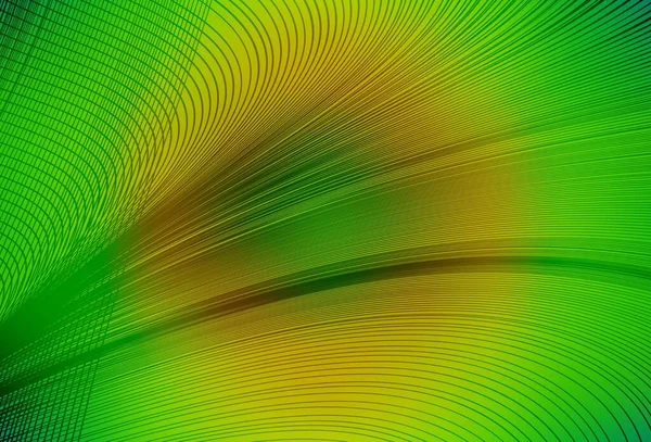Ljusgrön Gul Vektor Bakgrund Med Våta Linjer Elegant Ljus Illustration — Stock vektor