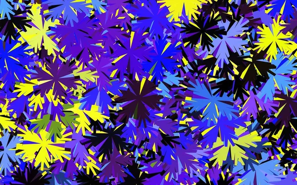 Obra Arte Natural Vetorial Multicolor Escuro Com Flores Ilustração Com — Vetor de Stock