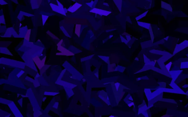 ダークパープルの空の星のベクトルテンプレート 星と現代の幾何学抽象的なイラスト 未来的な広告 小冊子のパターン — ストックベクタ