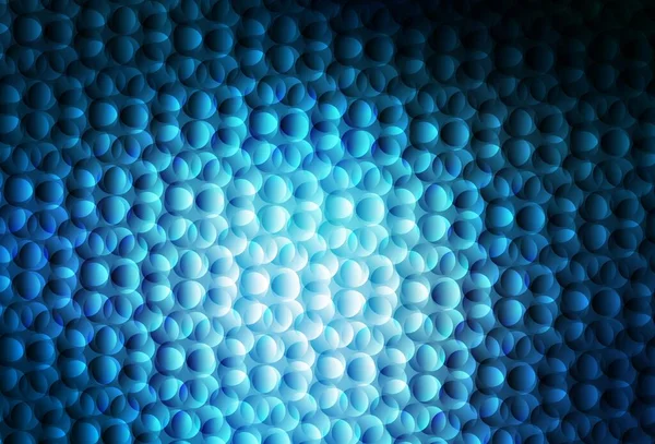 Темно Синий Вектор Точками Иллюстрация Набором Ярких Красочных Абстрактных Кругов — стоковый вектор